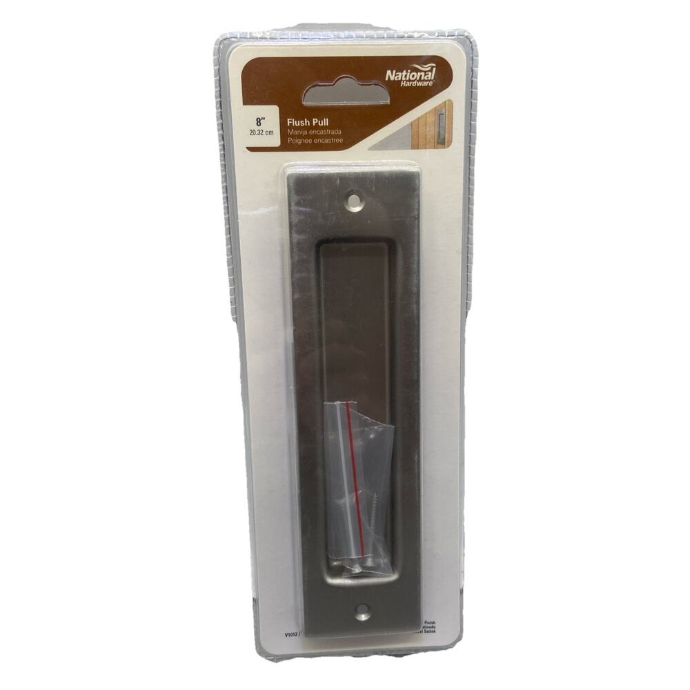 New National Hardware 8" Sliding Door Flush Pull Satin Nickel {86}